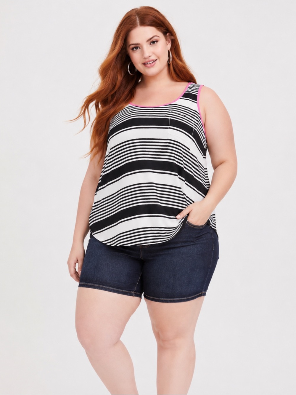 TORRID STRIPED POCKET TANK TOP